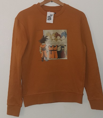 Sweat pull moutarde goku manga - moutarde,